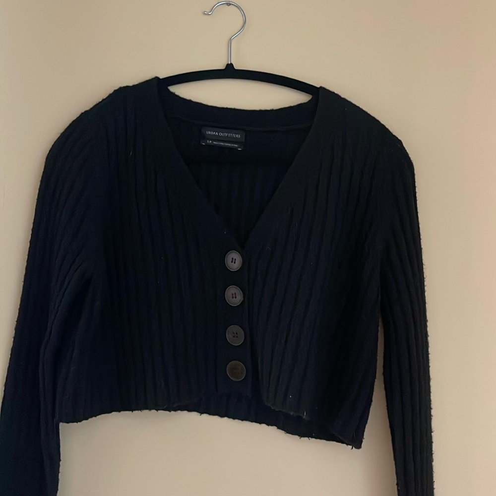 Black Urban Outfitters Cropped Cardigan